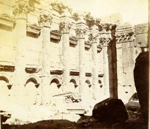 Middle East Lebanon Baalbek Ruins Old Anonymous Albumen Photo 1880 - Picture 1 of 3