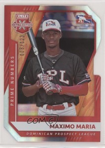 2021 Panini Elite Extra Edition Prime Numbers B Die-Cut /123 Maximo Maria #185