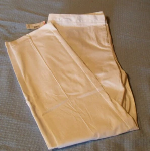 NUEVO Pantalón Covington Slim Satén Elástico Para Mujer 14 Frente Liso Nuevo Con Etiquetas Blanco - Imagen 1 de 5