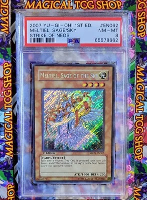 Yugioh Meltiel Sage of The Sky STON-EN062 1st Edition Secret Rare Holo Bleed PSA - Image 1 of 2