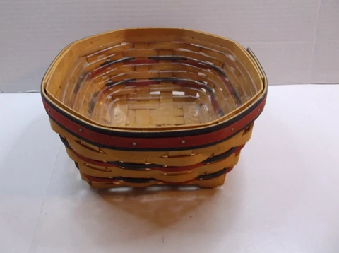 Longaberger 1999 All-American Blue Ribbon Bread Basket with Liner Cover