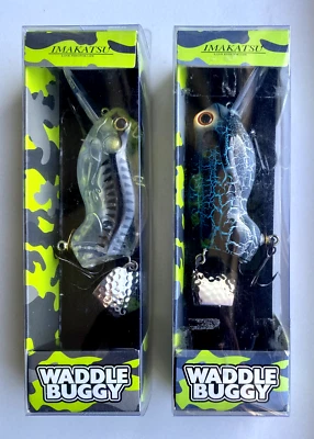 Köder Set 2x Imakatsu Waddle Buggy Wobbler Topwater Frosch Bait JAPAN - Bild 1 von 2