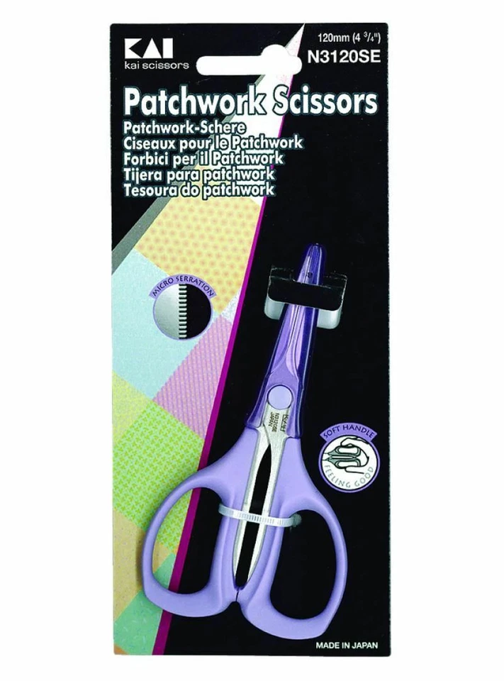KAI Patchwork Scissors N3120SE, 120mm (4 3/4"). Made in Japan - image 1 of 1