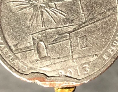 2013 D Fort McHenry Quarter Major Error / Circulated - Image 1 of 4