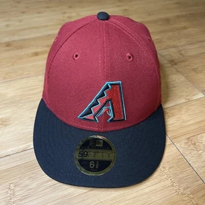 New Era 59FIFTY Low Profile Arizona Diamondbacks Red/Black ALT Fitted 6 7/8 Hat - Picture 1 of 11
