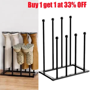 4/Pair Metal Welly Boot Stand Rack Indoor Outdoor Boots Storage Holder Organiser - Picture 1 of 15