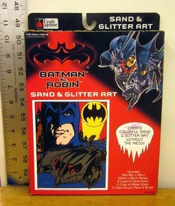 BATMAN & ROBIN Sand & Glitter Art comics kit 1997 painting George Clooney NWT - Picture 1 of 2