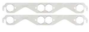 Mr Gasket 4803G   MLS Stainless Header Gaskets  Small Block Chevy Round  Port - Picture 1 of 2
