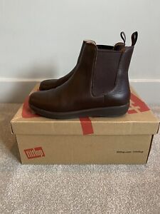 Fitflop Sumi Brown Leather Chelsea Boots -Size UK 5.5