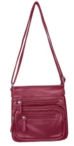 VISM Conceal Carry Messenger Crossbody Purse CCW Bag w/ Pistol Holster MAROON - Picture 1 of 9