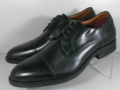 158035 SP50 HAWTHORN CAP TOE MEN'S SHOES 9 M BLACK LEATHER JOHNSTON & MURPHY - Image 1 of 4