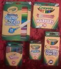 CRAYOLA Lot 30 Colored Markers, 24 Pencils, 24 Crayons  10 Twistables Crayons
