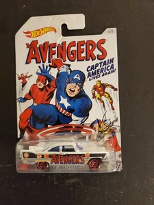 2016 Hot Wheels Captain America #6/8 '57 Plymouth Fury, White, Walmart Exclusive - Picture 1 of 6