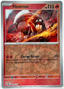 HEATMOR Reverse Holo Scarlatto Viola Ossidiana Fiamme 39/197 Pokemon - Foto 1 di 2