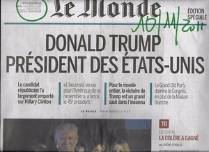 LE MONDE n°22340 10/11/2016  Trump Président des Etats-Unis Edition Spéciale - Picture 1 of 1