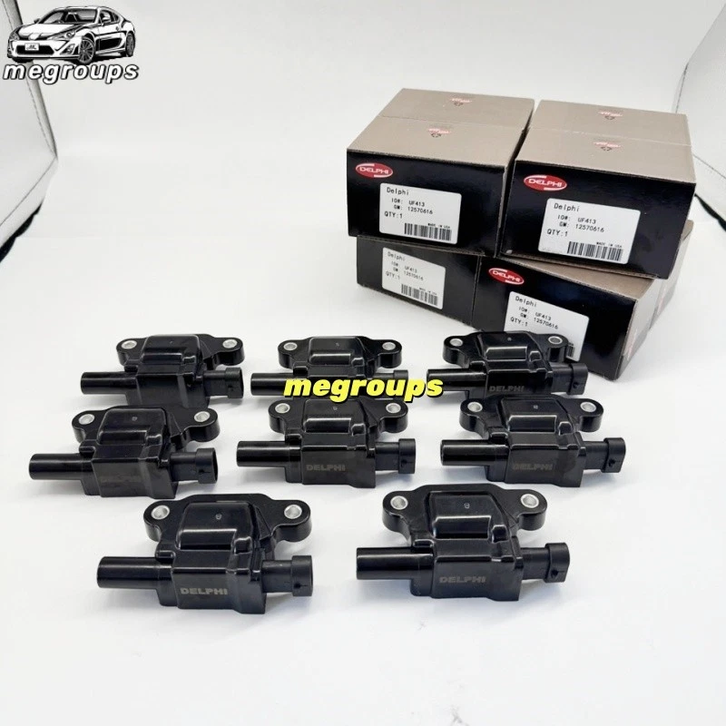 Delphi 8Pcs Ignition Coil UF413 for Chevy Silverado 1500 GMC 5.3L 6.0L 6.2L V8 Foto 1 de 4