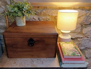 Compact Vintage Wooden Storage Chest - Picture 1 of 9