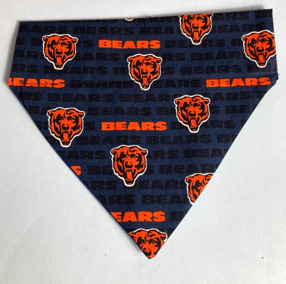 Bandana Sobre Cuello Deslizable Mascota Perro Gato CHICAGO BEARS Fútbol MEDIANO Foto 1 de 1
