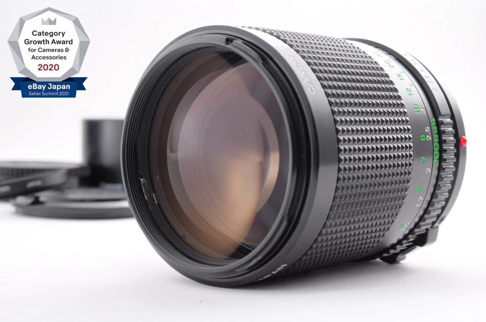 **NEAR MINT w/ Hood** Canon New FD NFD 100mm f/2 MF Telephoto Lens + Cap FromJPN - Image 1 of 4