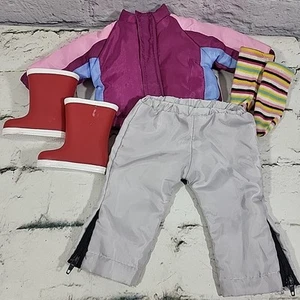 18" Doll Clothes Winter Lot Snow Pants Ski Jacket Coat Striped Socks OG Boots - Picture 1 of 11