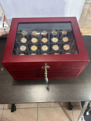 1999 - 2013  State & Territory Quarters Set  24 Kt Gold Plated 71 Coins W Case - Image 1 of 4