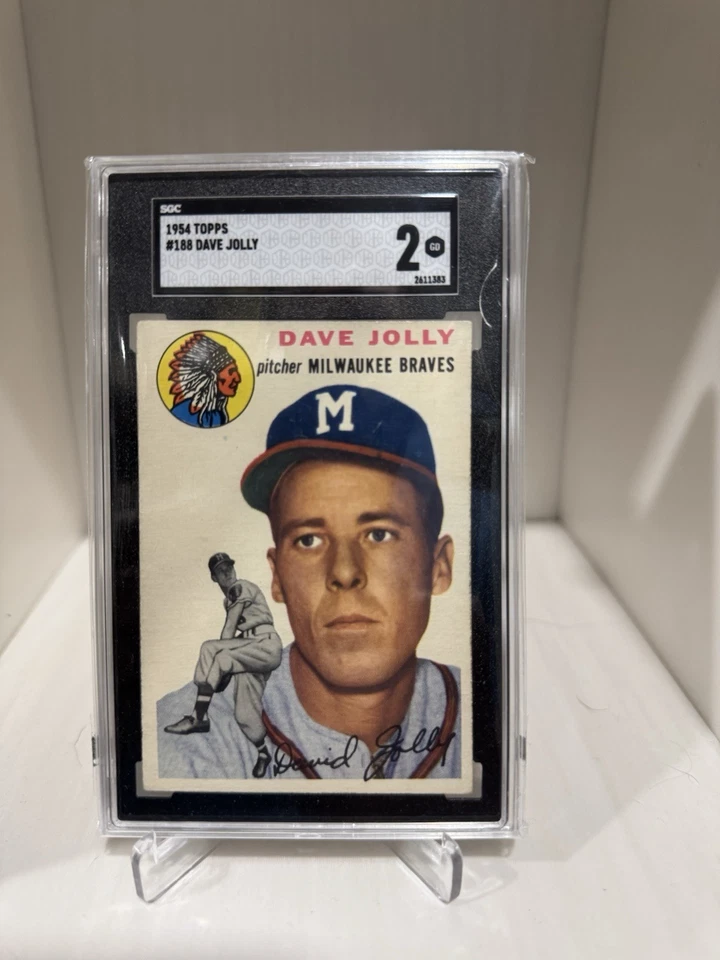 1954 Topps - Dave Jolly #188 (RC) SGC-2 - Image 1 of 2