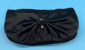 BOLSO DE NOCHE YVES SAINT LAURENT RIVE GAUCHE NEGRO CON PERLA DE CRISTAL-🎁 - Imagen 1 de 11