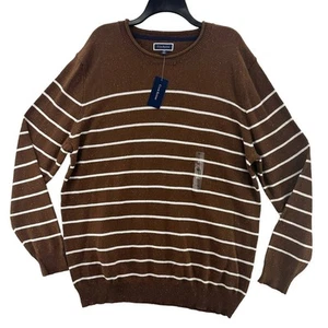 Club Room, Men's Gregor Striped Sweater, Brown, Size XXL MSRP$65 - Picture 1 of 7
