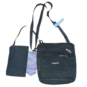 Baggillini Women's Pocket Crossbody Bag Purse with RFID Wristlet Gray NWT - Picture 1 of 7
