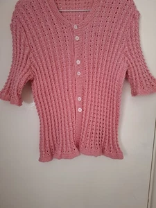 Handknitted Women's Summer Cardigan 18 20. - Picture 1 of 7