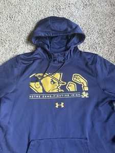 Under Armour Hoodie Sweatshirt Notre Dame Fighting Irish Large blau - Bild 1 von 6