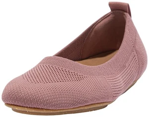 fitflop™ Women's 7.5 Allegro Multi-Knit Ballet Pumps Slip-On Shoes in Warm Rose - Picture 1 of 6