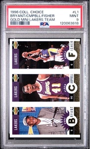 1996-97 U.D Collector's Choice Bryant/Campbell/Fisher Gold PSA 9 L1  Rookie - Picture 1 of 2