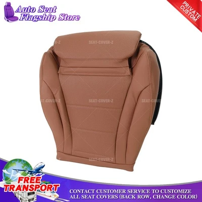 Fits 2015 - 2021 Mercedes Benz C350 C300 Driver Bottom Leather Seat Cover Brown - Image 1 of 4