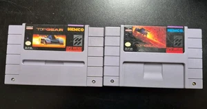 Top Gear & Top Gear 2 Snes Cleaned And Tested - Picture 1 of 2
