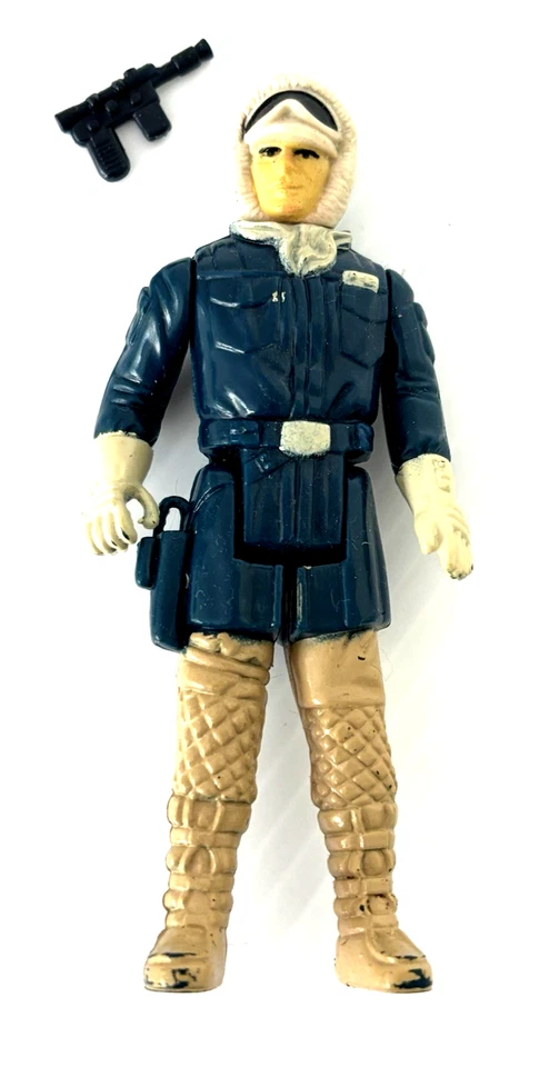 De colección '80 Star Wars Hoth Han Solo 100% Completo con Pistola Bláster Kenner HK SIN REPROs Foto 1 de 4