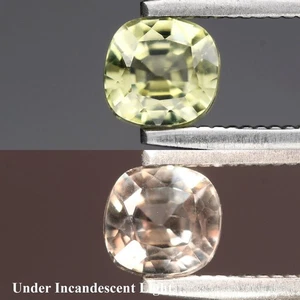 💎 0.42ct 4x4mm VS Cushion Natural Color Change Diaspore - Turkey Gemstone - Picture 1 of 6