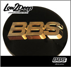 BBS Original Rim Lid Center Caps Badges BLACK/Gold 3d 56mm TypeA 