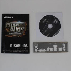 ASRock B150M-HDS - SET Handbuch ATX IO Shield Slotblende Treiber CD (#4204) - Bild 1 von 1
