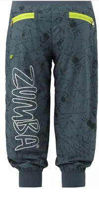 PANTALONES Capri ZUMBA CARGO Way With Words Raro Gris Carbón TOTALMENTE NUEVOS CON ETIQUETAS Talla Med Foto 1 de 4