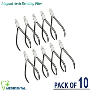 Alicates dobladores de alambre ortopédicos linguales para formar arco dental con ranura CE - Juego de 10 - Imagen 1 de 4