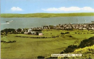PRINTED POSTCARD OF GREENOCK FROM LYALL HILL, RENFREWSHIRE, SCOTLAND - Picture 1 of 2