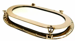 Hublot miroir de forme ovale hublot fenêtres de bateau maritime hublot,... - Picture 1 of 5