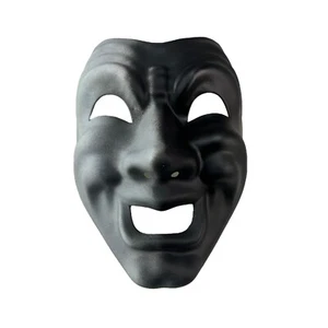 CUSTOM BLACK & WHITE Full Face Comedy Phantom of The Opera Masquerade Mask - Picture 1 of 6