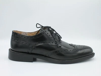 Chaussures pour Hommes Élégant en Cuir Noir Derby Cérémonie Oxford 40 Casual - Изображение 1 из 4