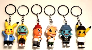 Lot Of 6 Assorted Pokemon Keychains Keyrings Brand New - Picture 1 of 8