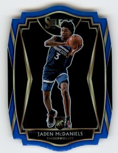 2020-21 Select Prizms Blue Die Cut #197 Jaden McDaniels /249