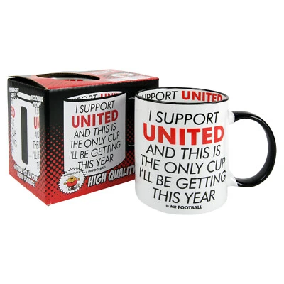 UNITED Supporter Mug Funny I SUPPORT MANCHESTER cup Xmas Present Gift Football - Image 1 of 4