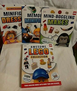 New Lego Awesome Lego Collection ~ 3 Amazing Books w/ More than 250 Stickers - Picture 1 of 7