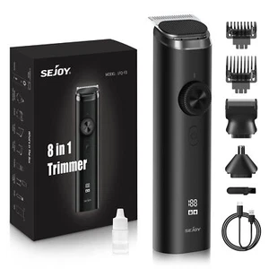 Men's Beard Trimmer Hair Clipper Waterproof Electric Body Shaver Grooming Kits  - Picture 1 of 9